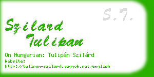 szilard tulipan business card